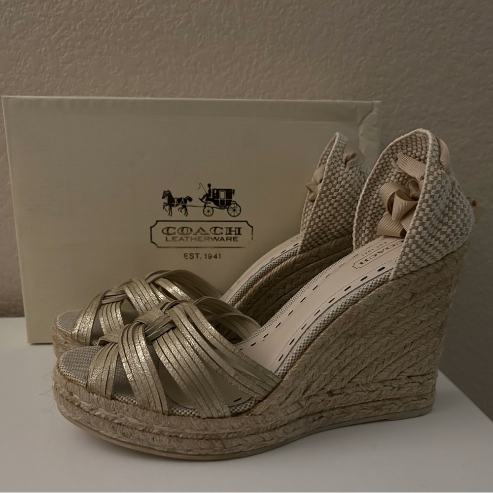 Coach Cyndee Antique Mtlc Gold Esp Size 11